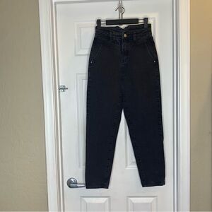 Redial Black High Rise Paper Bag Waist Size 2